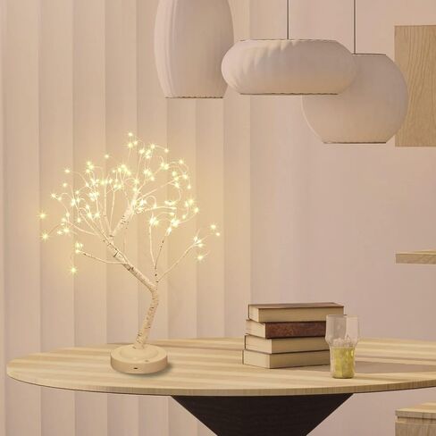 108 LED Birch Tree Lights 20 Inches Artificial Tabletop Fairy Tree Lamp Eight Lighting Modes USB or Battery Operated with Timer Decor for Bedroom Living Room Wedding Christmas Easter (Warm White) in Saudi Arabia