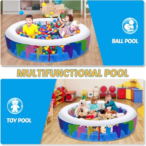 حمام سباحة قابل للنفخ للأطفال مع رشاش - مقاس 70.8 × 70.8 × 15.7 حوض سباحة دائري قابل للنفخ - مستلزمات الفناء الخلفي للحديقة الخارجية in Kuwait