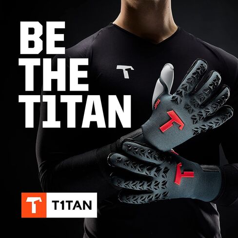 T1TAN Dark Beast + LC (FP) - Goalkeeper Gloves - with Finger Protection - Soccer Goalkeeper Gloves - Size 6 in Saudi Arabia