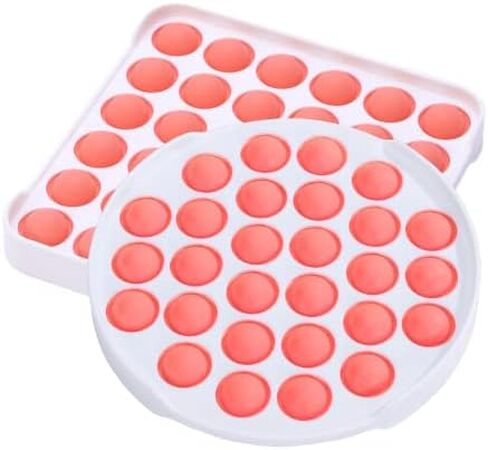 Mio Toys - Push & Pop Sensory Fidget Toy, Relieve Stress and Anxiety, Increase Focus and Attention, for Adults and Kids, Food Grade Silicone, Washable, Eco-Friendly (Rainbow Square) in Saudi Arabia