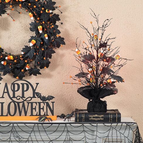 Glitzhome 20"H Patriotic Berry Table Tree with Burlap Base Decorative Stars American USA US Flag Tree Table Centerpiece for Independence Day Americana Berry Table Tree for National Day 4th of July in Saudi Arabia