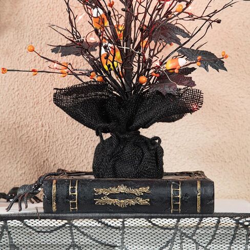 Glitzhome 20"H Patriotic Berry Table Tree with Burlap Base Decorative Stars American USA US Flag Tree Table Centerpiece for Independence Day Americana Berry Table Tree for National Day 4th of July in Saudi Arabia