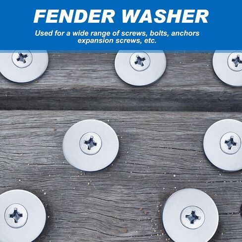 Stainless Steel Fender Washers 18-8 Stainless Steel Flat Washer (100 Pieces,1/4" X 1-1/2") in Saudi Arabia