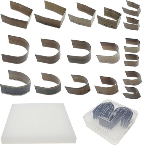 Yayatty 19 PCS Leather Cutter Tool Set, 18 PCS Leather Punch Tools with Perforated Matting, Leather Cutting Dies, Leather Hole Punch Tool Kit for DIY Leather Crafts in Kuwait