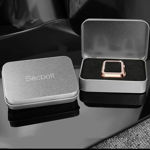 Secbolt Bling Case Compatible with Apple Watch Series 9 Series 8 Series 7 45mm, Full Cover Bumper Screen Protector for iWatch 9/8/7 (Silver-45mm) in Kuwait