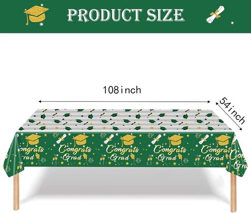 3 Packs Graduation Tablecloth - Graduation Party Decorations 2024, Blue and Gold Graduation Table Cloths, Congrats Grad Table Covers for Graduation Party, Tablecloths for Graduation Ceremony in Saudi Arabia