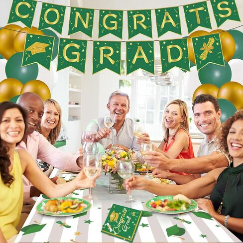 3 Packs Graduation Tablecloth - Graduation Party Decorations 2024, Blue and Gold Graduation Table Cloths, Congrats Grad Table Covers for Graduation Party, Tablecloths for Graduation Ceremony in Saudi Arabia