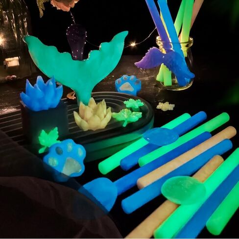 أعواد شمع متوهجة تتوهج في الظلام، أعواد ختم شمع متوهجة من NEX&CO، كبيرة 11 مم متعددة الألوان، عصي مسدس صمغ مضيئة للحرف اليدوية، دعوات الزفاف، ديكور الحفلات، قرطاسية يومية، 10 عبوات in Kuwait