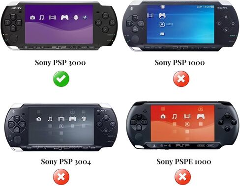 حافظة صلبة شفافة من TNP لجهاز PSP 3000 - حافظة صلبة شفافة واقية لجهاز Sony PSP 3000 / PSP 2000، حافظة صلبة شفافة بغطاء كامل لجهاز PSP 3000، حافظة حماية سهلة التركيب مع شاشة واضحة in Saudi Arabia