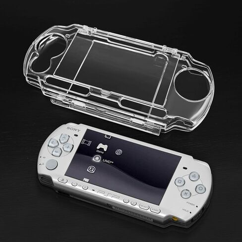 حافظة صلبة شفافة من TNP لجهاز PSP 3000 - حافظة صلبة شفافة واقية لجهاز Sony PSP 3000 / PSP 2000، حافظة صلبة شفافة بغطاء كامل لجهاز PSP 3000، حافظة حماية سهلة التركيب مع شاشة واضحة in Saudi Arabia
