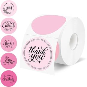 500 ملصق/لفة مقاس 2.25 بوصة، ملصقات حرارية وردية متدرجة على شكل زهرة، ملصق حراري ذاتي اللصق على شكل صدفي للشعار، والمخبوزات، وشكرًا لك، وحفلات الزفاف، والأعمال التجارية الصغيرة، وألوان متنوعة in Kuwait