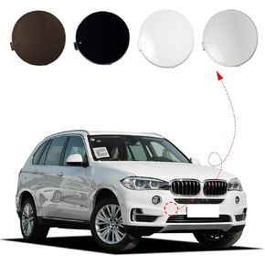 غطاء خطاف سحب المصد الأمامي للسيارة مناسب لسيارات BMW X5 F15 25d 25dX 28iX 30dX 35dX 35i 35iX 40dX 50iX 2014 2015 2016 2017 2018 (يناسب الإصدار العادي فقط) استبدال 51117365318 51117378591 (أبيض) in Kuwait