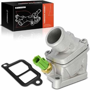 A-Premium Engine Coolant Thermostat Housing Assembly with Sensor Compatible with Volvo S60 2003-2005, V70 2003-2007, 2.4L, Replaces for 8636571, 8636572 in Saudi Arabia