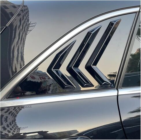 متوافق مع مرسيدس بنز GLC X253 2015-2022 ABS أسود نافذة السيارة الخلفية ستائر مثلثة عاكسة ملصقات الكسوة ملحقات السيارة in Kuwait