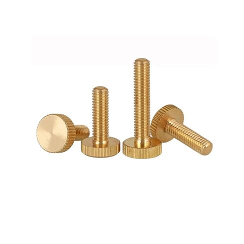 2/5/10 قطع براغي إبهام نحاسية/مسامير إبهام مخرشة برأس مسطح M3M4M5M6(10 قطعة M3x8x9) in Kuwait