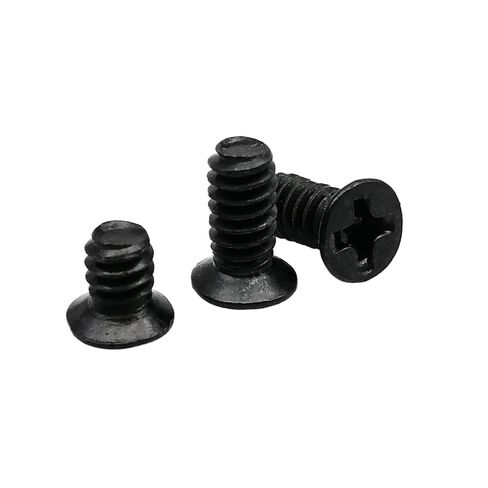 100 قطعة من علبة الكمبيوتر 2.5 بوصة 3.5 بوصة براغي تركيب صينية القرص الصلب مسامير غاطسة متقاطعة (أسود، 6-32 × 8 مم) in Kuwait