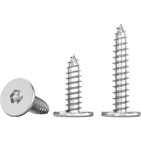 5/20 قطعة سم 304 مقبس سداسي من الفولاذ المقاوم للصدأ رفيع للغاية ومنخفض للغاية برأس مسطح مسامير ذاتية التنصت M2 M2.6 M3 M4 M5 M6 (30 مم، M3 20 قطعة) in Kuwait