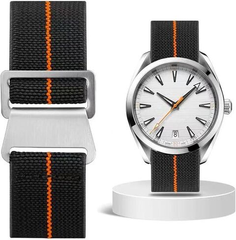 حزام ساعة مظلي للقوات الفرنسية 18 مم 20 مم 22 مم 24 مم خطاف وحلقة قطعة واحدة من النايلون المرن العسكري حزام ساعة بديل من النايلون الباليستي للرجال والنساء in Kuwait