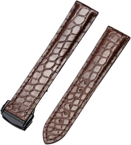 KLVN Genuine Leather Band Alligator For Omega Seamaster Speedmaster 300,300M,600,007 Watch Strap 18mm To 24mm Crocodile Leather Strap For Men's And Women's in Saudi Arabia