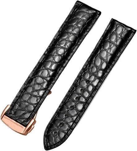 KLVN Genuine Leather Band Alligator For Omega Seamaster Speedmaster 300,300M,600,007 Watch Strap 18mm To 24mm Crocodile Leather Strap For Men's And Women's in Saudi Arabia