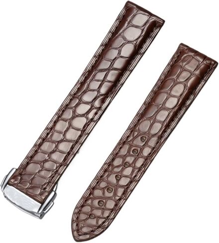 KLVN Genuine Leather Band Alligator For Omega Seamaster Speedmaster 300,300M,600,007 Watch Strap 18mm To 24mm Crocodile Leather Strap For Men's And Women's in Saudi Arabia