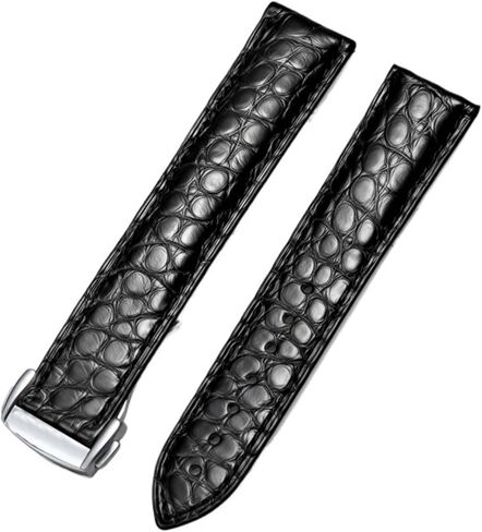 KLVN Genuine Leather Band Alligator For Omega Seamaster Speedmaster 300,300M,600,007 Watch Strap 18mm To 24mm Crocodile Leather Strap For Men's And Women's in Saudi Arabia