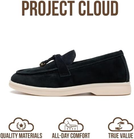 أحذية Project Cloud للفتيات مصنوعة من الجلد الطبيعي بنسبة 100% - أحذية رسمية للفتيات خفيفة الوزن ومقاومة للانزلاق - نعل داخلي من الإسفنج الذكي أحذية بدون كعب للأطفال (Little Iris) in Kuwait