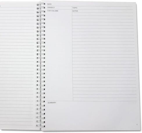 دفتر الملاحظات كورنيل، نظام تدوين الملاحظات العالمي، 8 × 11 بوصة، 124 صفحة، 62 ورقة مرقمة، غطاء مطبوع ملون بأكمام واقية شفافة، الصفحة الأولى بجيب مزدوج، مسطرة بلاستيكية قابلة للإزالة in Kuwait