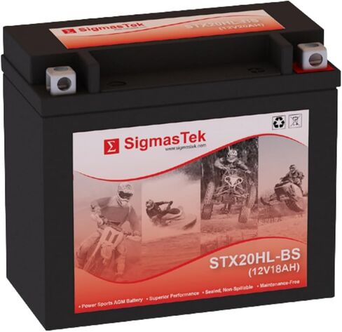 بطارية دراجة نارية أصلية SigmasTek STX20HL-BS SLA AGM من SigmasTek، STX20HL-BS 310CCA in Saudi Arabia