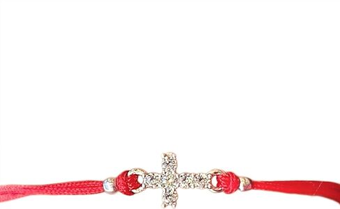 سوار بسلسلة من الكريستال الأحمر من Joy-d، سحر ديني من حجر الراين قابل للتعديل، مجوهرات عصرية للنساء in Kuwait