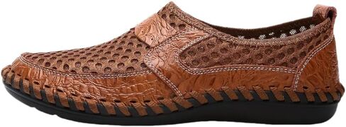 Men's Mesh Sandals Slip-On Shoes with Stitching Details for Outdoor Walking Driving, Spring and Summer Men's Breathable Shoes in Saudi Arabia