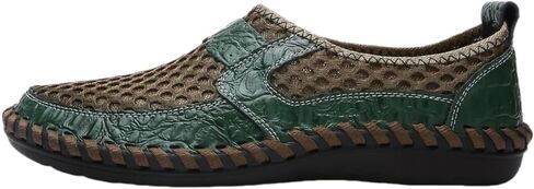 Men's Mesh Sandals Slip-On Shoes with Stitching Details for Outdoor Walking Driving, Spring and Summer Men's Breathable Shoes in Saudi Arabia