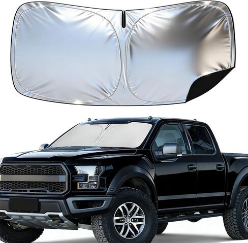 مظلة الشمس للزجاج الأمامي لسيارة Chevy Silverado/GMC Sierra 1500 2500 3500(SLT,AT4,Denali) 2026 2025-2019 واقي من الشمس للنافذة الأمامية قابل للطي من الأشعة فوق البنفسجية للزجاج الأمامي يحافظ على برودة السيارة in Saudi Arabia