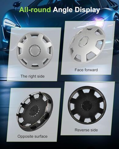SCITOO 4pcs Set of 13-Inch Silver Hubcaps can be Easily Installed on Car Truck SUV,Suitable for a Variety of Models,Beautiful and Rust-Proof in Saudi Arabia