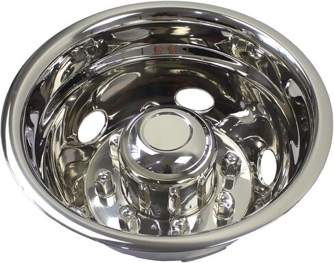 JESONN 17 بوصة 8 العروات 5 فتحات يدوية لمحاكاة عجلة الفولاذ المقاوم للصدأ لشاحنة 2011-2021 Chevy GMC 3500 ذات العجلات المزدوجة in Kuwait