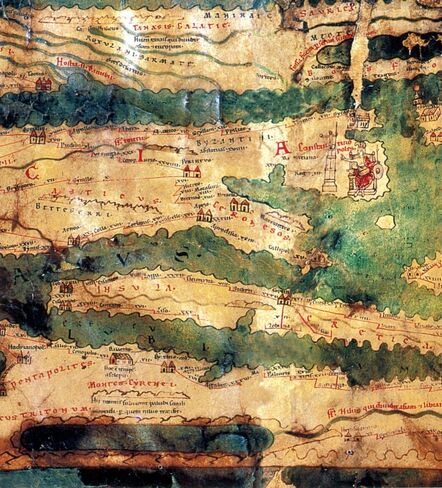 ملصق مطبوع لخريطة طريق الإمبراطورية الرومانية Posterazzi Tabula Peutingeriana بواسطة Science Source، (18 × 24)، يختلف in Saudi Arabia