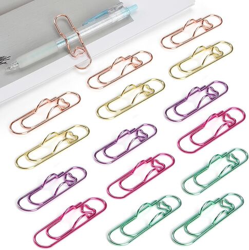 حاملات أقلام مشبك ورق ومشابك أقلام معدنية، مجموعة مشابك أقلام متعددة الاستخدام مكونة من 15 قطعة للكتب والمخططين والمجلدات، لوازم مكتبية متينة ومحمولة للطلاب والفنانين والمهنيين المشغولين in Kuwait