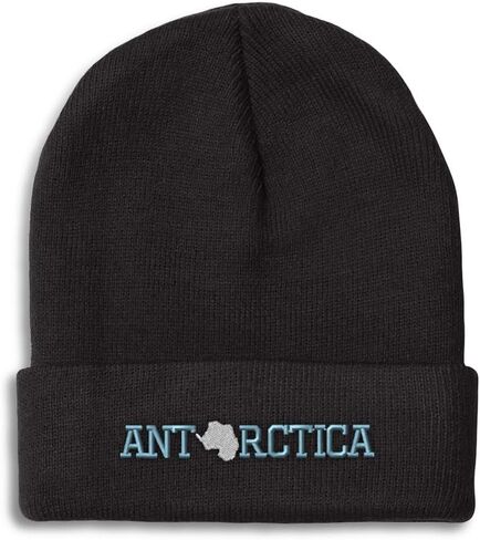 Speedy Pros Beanies for Men Antarctica Flag Seal South Pole Skull Cap Winter Hats for Women Acrylic One Size in Saudi Arabia