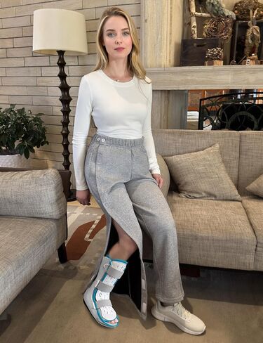 Tear Away Pant for Women Side Split Easy Full Open Sweatpants Loose Fit Casual Post Surgery Adaptive Clothing with Pockets in Saudi Arabia