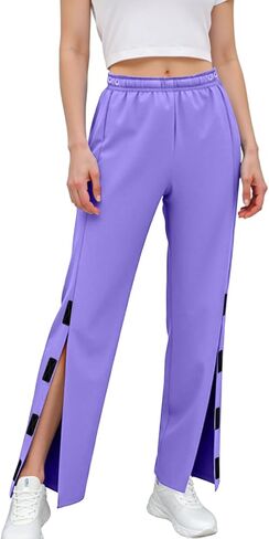 Tear Away Pant for Women Side Split Easy Full Open Sweatpants Loose Fit Casual Post Surgery Adaptive Clothing with Pockets in Saudi Arabia