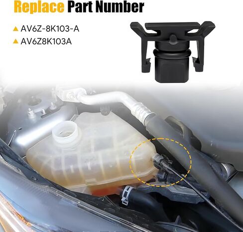 Radiator Cap Fit for Ford Focus 2012-2018 for Transit Connect 2014-2016 for Fiesta 2014-2019 Replaces# AV6Z-8K103-A Radiator Coolant Reservoir Lower Drain Plug Cap in Kuwait