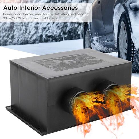 2 Hole Car Heater, Derv Heater 12V 600W, Noiseless Portable Heaters for Car Vehicle Heating, Windshield Defrosting in Saudi Arabia
