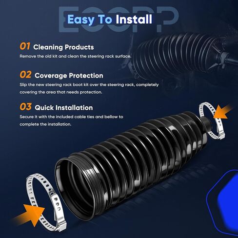 ECCPP - 2PCS Front Tie Rod Boot Fit For Chevy For Ford For Toyota For Audi For BMW For Buick For Chrysler For Dodge For GMC For Lincoln Rack & Pinion Bellows Kits in Saudi Arabia