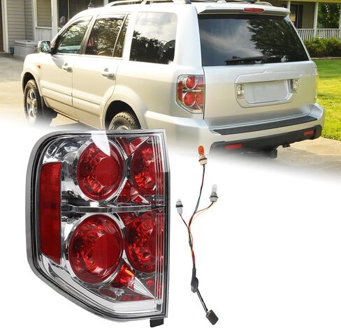 RH W/Bulbs and Wiring Harness Tail Light Assembly Fit for 2006 2007 2008 Honda Pilot Rear Lamp Right Passenger Side HO2801162 33501-S9V-A11 in Saudi Arabia