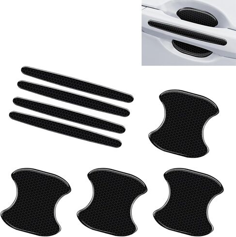 16 PCS Car Door Bowl and Handle Protectors, Anti-scratch Waterproof Paint Protective Film, Thickened Tight Fit Decoration Trim, Universal Self-adhesive Exterior Part for Car (Multicolored) in Saudi Arabia