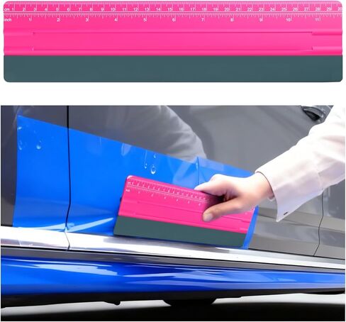 2-in-1 Vinyl Squeegee Tool with Ruler,Soft Felt Squeegee for Vinyl as Wallpaper Smoothing Tool,Vinyls Wrap Squeegees Wallpaper Tools for Car Window Tint,PPF Application in Saudi Arabia