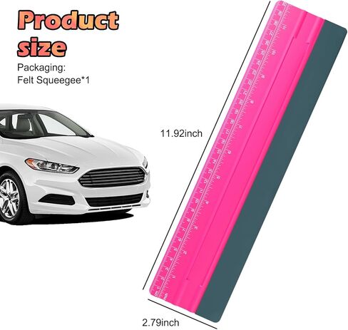 2-in-1 Vinyl Squeegee Tool with Ruler,Soft Felt Squeegee for Vinyl as Wallpaper Smoothing Tool,Vinyls Wrap Squeegees Wallpaper Tools for Car Window Tint,PPF Application in Saudi Arabia