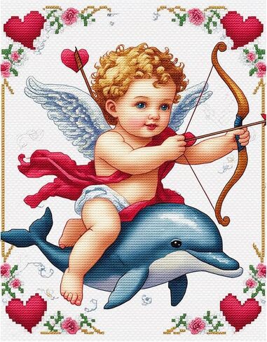 57lilina Stamped Cross Stitch Kits - 11CT Jesus Easy Pre Printed Cross-Stitch Patterns for Adults, Advanced Embroidery Kit for Beginners, 18x18 Inch DIY Crossstitch Crafts for Wall Decor or Mom Gifts in Saudi Arabia