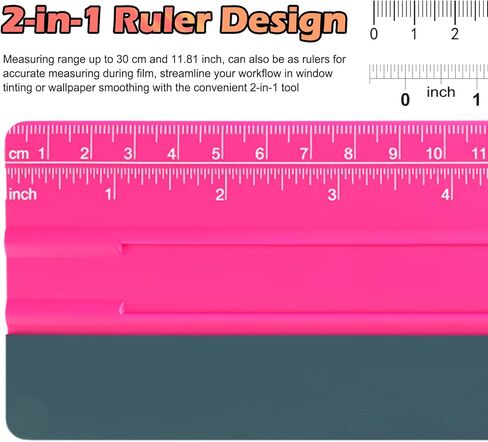2-in-1 Vinyl Squeegee Tool with Ruler,Soft Felt Squeegee for Vinyl as Wallpaper Smoothing Tool,Vinyls Wrap Squeegees Wallpaper Tools for Car Window Tint,PPF Application in Saudi Arabia