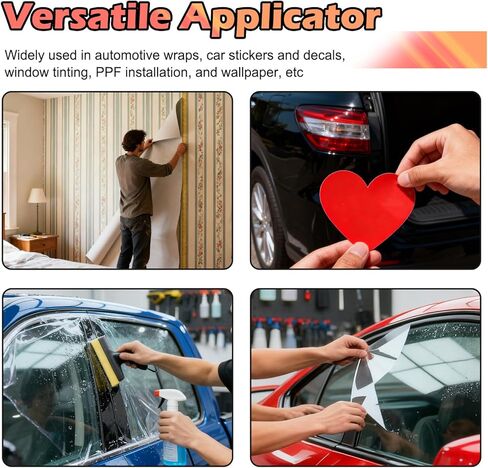 2-in-1 Vinyl Squeegee Tool with Ruler,Soft Felt Squeegee for Vinyl as Wallpaper Smoothing Tool,Vinyls Wrap Squeegees Wallpaper Tools for Car Window Tint,PPF Application in Saudi Arabia
